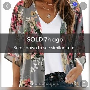 SOLD New Plus Size Kimono Cover Up